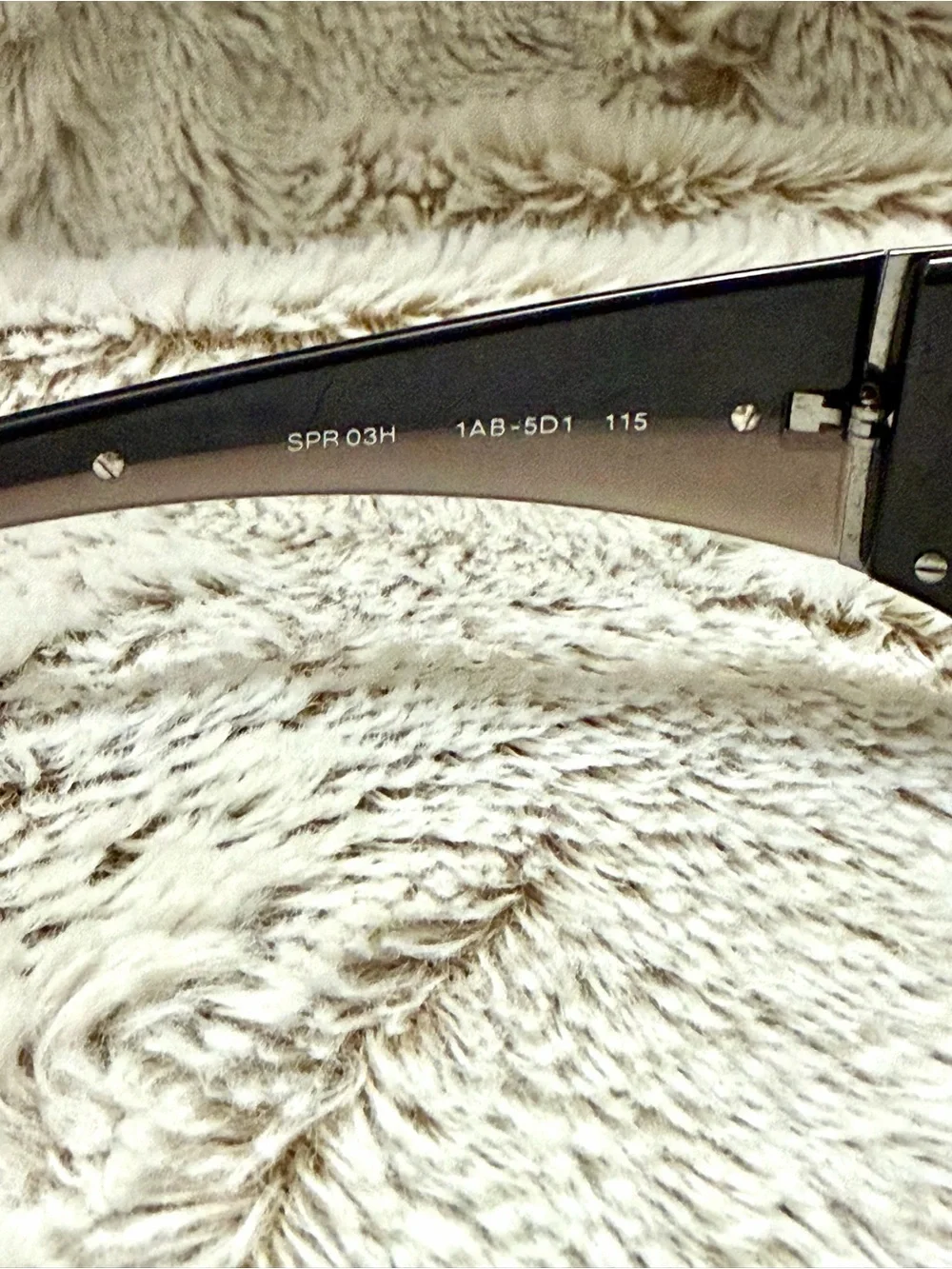 Prada SPR 03H Vintage Early 2000’s Shield Wrap Rectangle Sunglasses